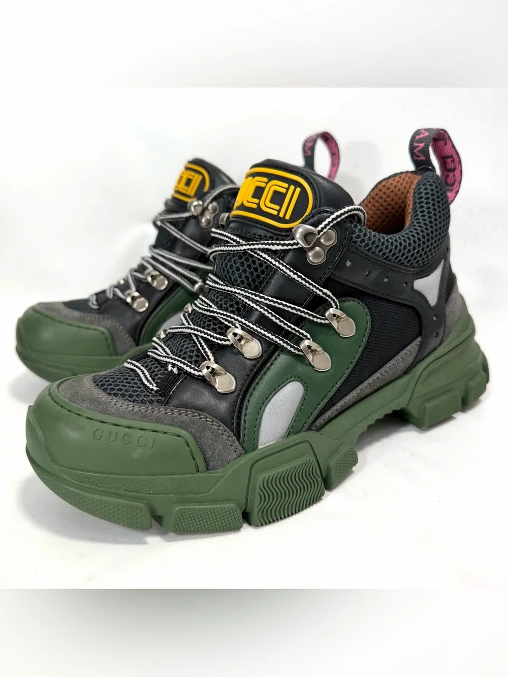 Gucci Flashtrek Green Low-Top Sneaker Men's Size 6.5 / 36.5